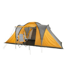 6 person 2 rooms family camping tent One Living Room Two bed rooms Tent for Camping